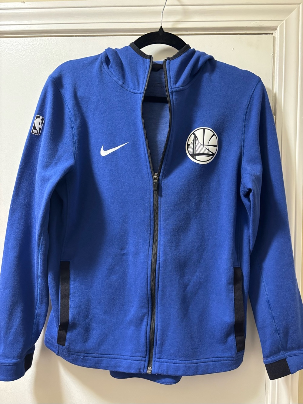 Nike Kids Royal Blue Golden State Warriors Zip Hoodie 160-170 cm